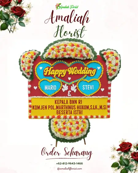 Papan Bunga Pernikahan Joanyar